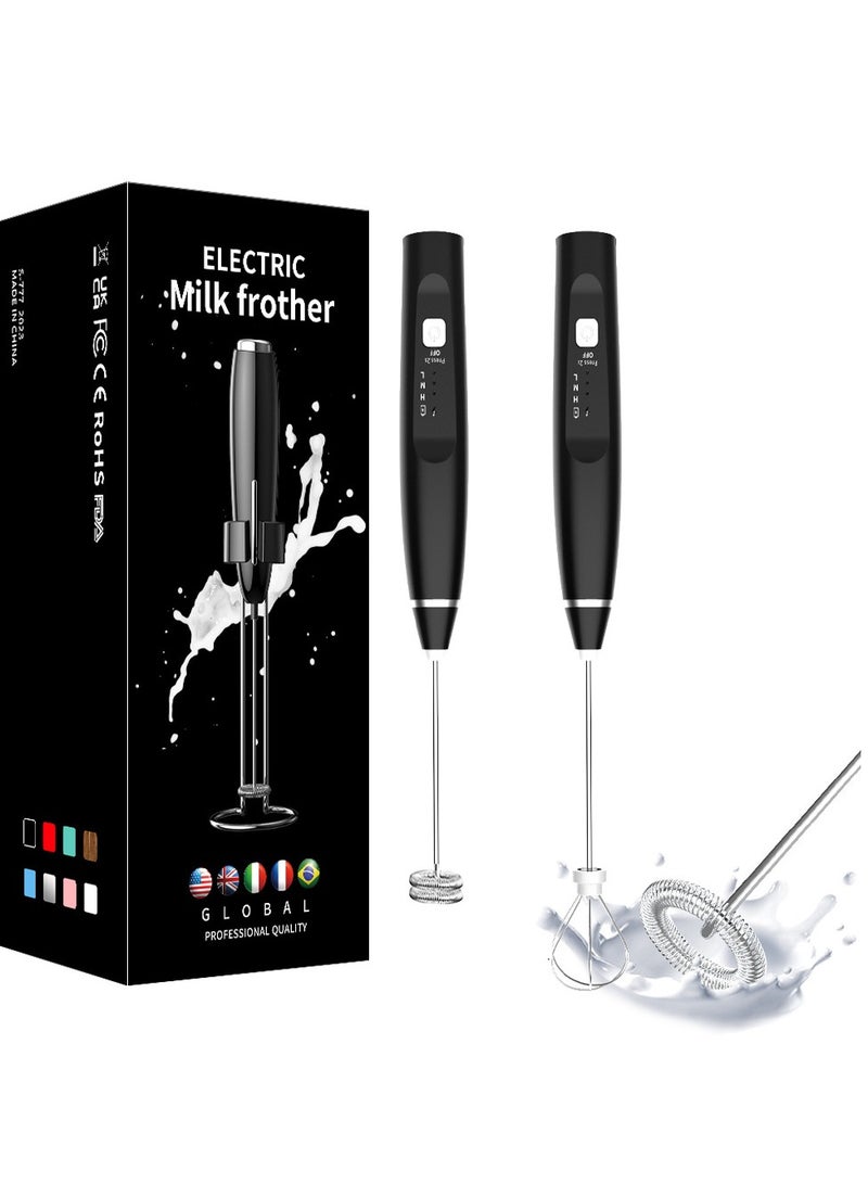 KIIUMI Electric Milk Frother USB-C Charging (Black) - Image 1